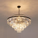 Crystal Chandelier Black Pendant Light 31Inch Luxury