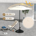 7.5Ft Outdoor Patio Umbrella W/ Push Button Tilt and Crank, 6 Ribs-Beige