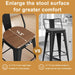 Metal Bar Stools Set of 4, 30" Bar Height with High Backs, Black | Matte Black Metal Frame Barstools, Modern Farmhouse High-Back Bar Chairs, Larger Seat for Kitchen and Dining Islands
