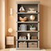 5 Tier Bookcase, Farmhouse Book Shelf with Storage Open Display Bookshelves, 67.4" Tall Book Case Wooden 5 Shelf Bookcase Home Decor Furniture for Home Office, Living Room, Bed Room - Grey