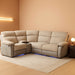Power Reclining Sectional Sofa with LED, Sectional Couch Recliner Sofa Set, Living Room Furniture Set with USB Charging for Living Room with 2 Recliner Seats(Living Room Set, Beige Grey)