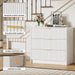 White Contemporary Dresser With Three Impressive Drawers
