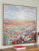 Sethford Classic Hand Painted Flower Wall Art 48 X 48 Inches, Blue & Orange