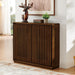 39" Walnut Narrow Sideboard Buffet Storage Cabinet for Entryway