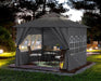 10X12 Outdoor Gazebo - Patio Screened Gazebo with Curtains and Windows for Deck, Lawn and Backyard (Dark Gray)