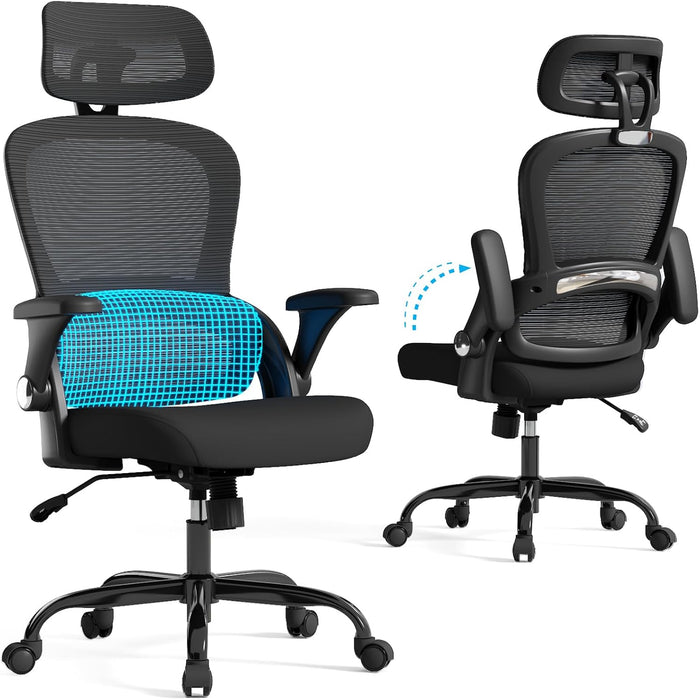 Office Chair - Ergonomic Desk Chair with Headrest Support for Adults