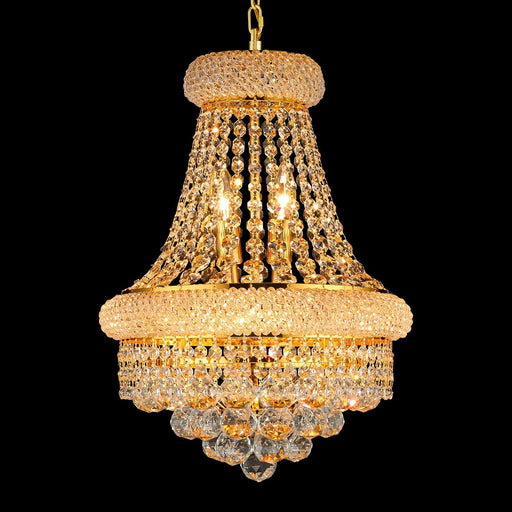 Empire Crystal Chandeliers K9 Crystals Gold Finish