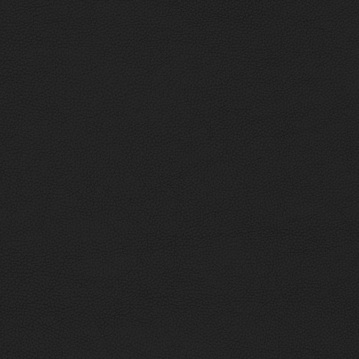 Ivy Armless Swivel Task Chair for Home Office in Black Faux Leather with Polished Brass Frame