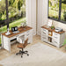 Farmhouse Lateral File Cabinet with 6 Drawers, Rustic White