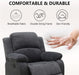 Manual Reclining Sofa Set with Drop-Down Table, Corduroy Sofa Sets, Living Room Furniture Sets, Modern Manual Recliner Sofa Sets with Storage Console for Living Room (Dark Grey, Sectional+Chair)