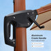 Cantilever Umbrella 9' X 12' Wood-Grain Finish, Navy Blue