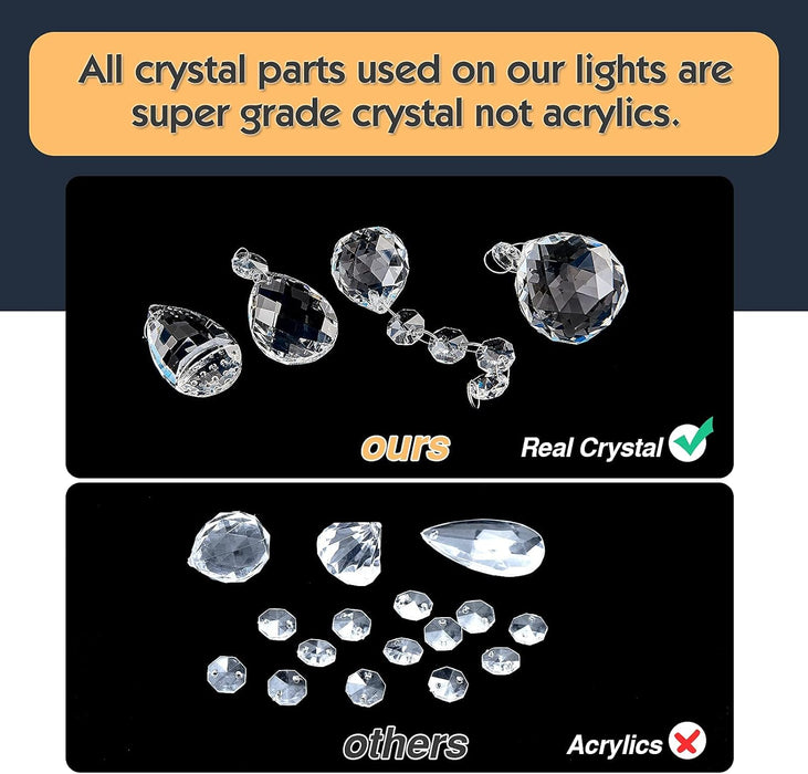 Black Five Light Vintage Crystal Ceiling Chandelier