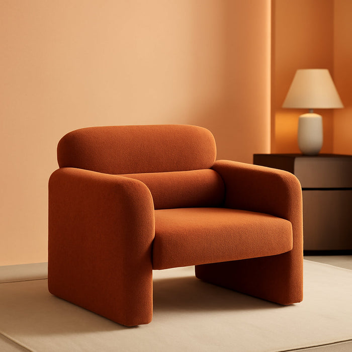 33.86" Accent Chairs, Modern Upgrade Sherpa Fabric Arm Chair Comfy Upholstered Armchair Leisure Single Sofa Chair with a Waist Pillow for Bedroom, Office and Living Room