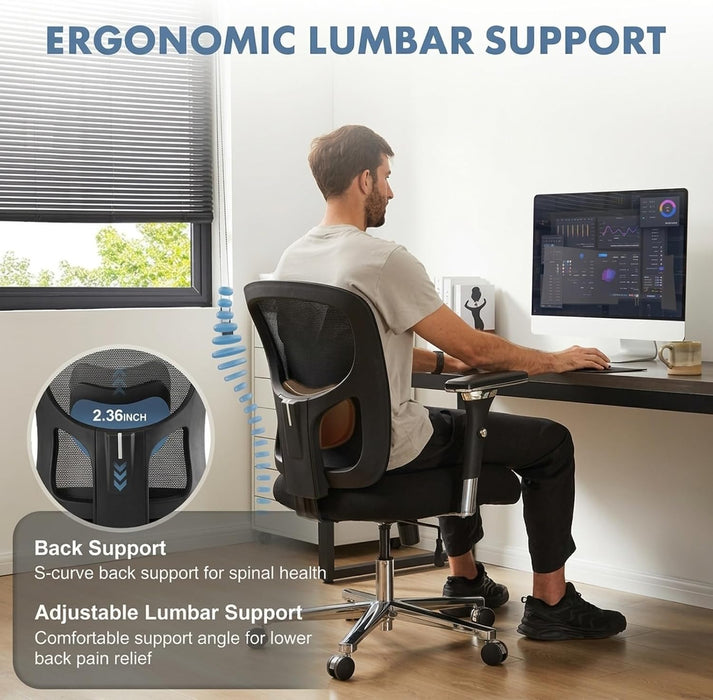 Big and Tall Office Desk Chair, 500Lbs Heavy Duty Mesh Chair