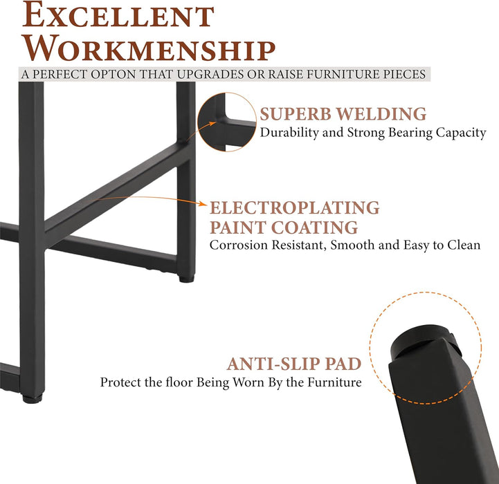 Bar Stools Set of 4 - Counter Height Bar Stool Pu Leather Kitchen Modern Bar Chairs, Bar Stools with Back