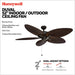 Ceiling Fans Duval 52 Inch Ceiling Fan, Quick 2 Hang Indoor/Outdoor Ceiling Fan with Pull Chain, Tri-Mount 5 Blade Tropical Design, ETL Damp Rated, Bronze (50201-01)