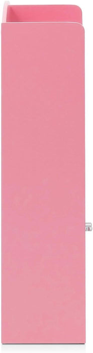 LOVA Book Shelf, Bookshelf with Storage Cabinet, Bookcase with Door, 11.8 X 23.6 X 37.3, for Living Reoom, Bedroom, Home Office, Pink