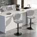 Bar Stools Set of 2,Counter Height Barstools with Backs Faux Leather Kitchen Island Bar Chair, Light Grey