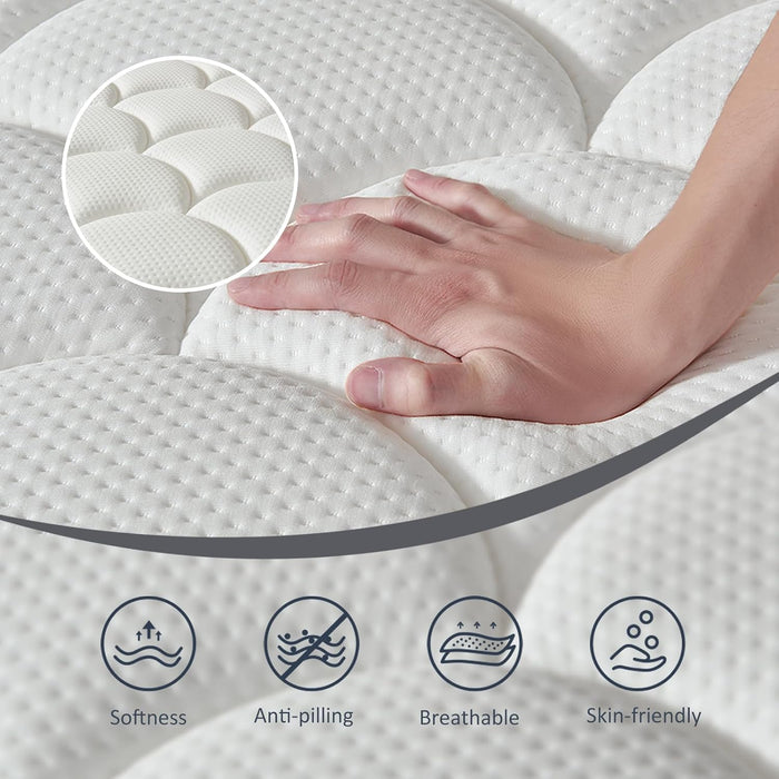 Full Size Mattress,12 Inch Hybrid Mattress in a Box,Medium Firm Support
