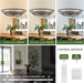 3 Ring LED Chandelier Modern Chandeliers Walnut Wood Black Dimmable 31''