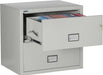 Lateral Fireproof File Cabinet 31" Wide 2-Drawer, Gray