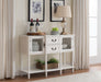 Wood Buffet Sideboard Cabinet Console Table, Cream White