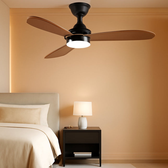 42 Inch Black Contemporary Residential Ceiling Fan