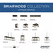 Briarwood Collection 2-Light Antique Bronze Kitchen Farmhouse Ceiling Light Flush Mount with Painted Wood Oak Frame