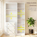 80" Bookshelf with 3 Drawers, 6-Tier Bookcase Open Storage Shelf