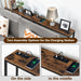 70.9'' Console Table with Power Outlet, Narrow Sofa Table, Industrial Entryway Table with USB Ports, behind Couch for Entryway, Hallway, Foyer, Living Room, Rustic Brown CTHR18E01Z1