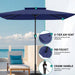 8'X10' 2 Tiers Rectangular Patio Umbrella - Outdoor Umbrella Waterproof UV Protection, Market Table Umbrella W/Crank for Pool, Backyard, Deck(Navy)