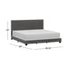 Willow Nailhead Trim Upholstered King Bed, Charcoal Faux Leather