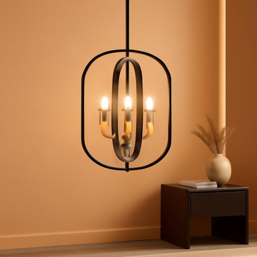 Black and Gold Chandelier for Dining Room Light Fixture, Chandelier for Entryway Light Fixture Foyer Lighting Fixtures Adjustable Modern Farmhouse Chandelier for Living Room Pendant Lights Kitchen