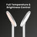 Edge 2.0 LED Desk Lamp | Dimmable Home Office Desk Light with USB Charging Port & Strong Swing Arm | Adjustable Color Temperature and Brightness | Circle Webcam Light - White