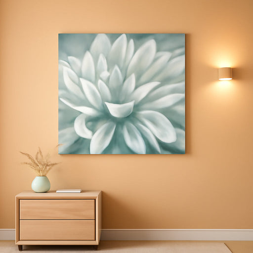 Abstract Flower Picture Wall Art: Blossom Painting Floral Artwork Hand Painted on Canvas for Bathroom (36''W X 24''H, Multiple Sizes)