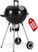 18 Inch Kettle Charcoal BBQ Grill with Wheels, Portable Charcoal Grill with Porcelain-Enameled Lid & Ash Catcher for Outdoor Cooking Barbecue Camping Picnics Tailgating, Black