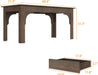 Farmhouse Dining Table for 6-8 People, 68.9" Rustic Kitchen Table with 6 Drawers, Long Rectangle Dinner Table with Wood Grain for Dining Room, Brown
