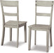 Loratti Modern Farmhouse 18" Weathered Wood Dining Chair, 2 Count, Gray