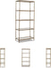 Signature Design by Ashley Ryandale Modern 5 Shelf Bookcase, Antique Brass Finish