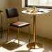 Round Cocktail Table Gold Height Adjustable 27.9''-35.4'' Pub Bar Table with Metal Base, Modern Sturdy Stylish for Kitchen, Dining Room, Office, Home Bar