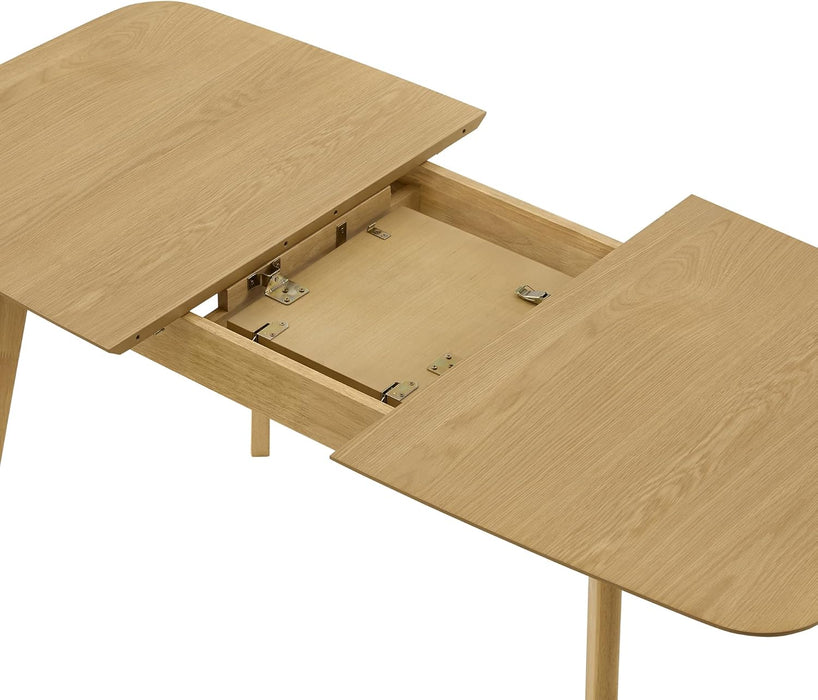 Extendable Dining Table FortySevenToFiftyNineInches Oak Veneer