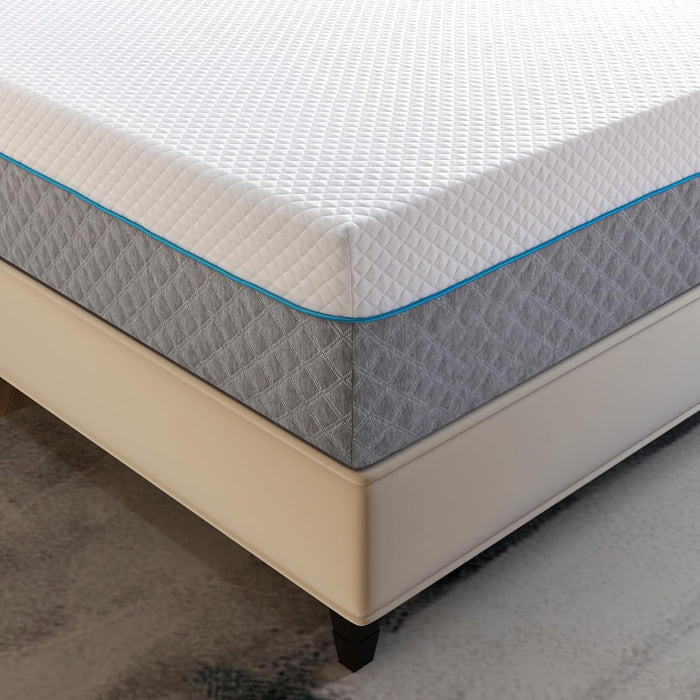 14 Inch Queen Memory Foam Mattress, Fiberglass Free Mattress Bed in a Box, Gel Mattress Medium Firm Mattress, Back Pain Relief Mattress Made in USA, Certipur-Us Certified, 60”X80”X14”, White