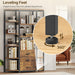 6 Tier Bookshelf, Industrial Large Triple Bookcase