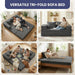 Gray FourInOne Convertible Compact Sofa Bed Pillow