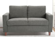 Miles 2 Piece Couch and Loveseat Sets with Reversible Back Pillows, Mid Century Modern Sofa for Small Spaces, Living Rooms, And, Apartments, Grey