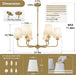 Elegant Brushed Gold Antique Chandelier With Shade