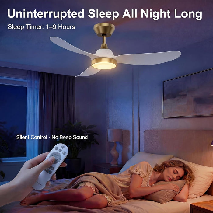 FortyTwoInches Contemporary Ceiling Fan With Dimmable LED
