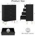 FourDrawer Dresser With IndustrialGrade Metal Legs Black