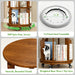 6 Tier 360° Rotating Solid Wood Bookshelf with Wheels | ,Lazy Susan Circular Spinning Revolving Corner Bookcase, Freestanding Storage Shelf for Bedroom Small Space, Walnut