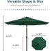 Patiokingdom 10FT Patio Umbrella with Push Button Tilt and Crank, Outdoor Market Umbrella with 8 Fiberglass Ribs, UV Protection Table Umbrella for Pool,Backyard,Garden,Deck